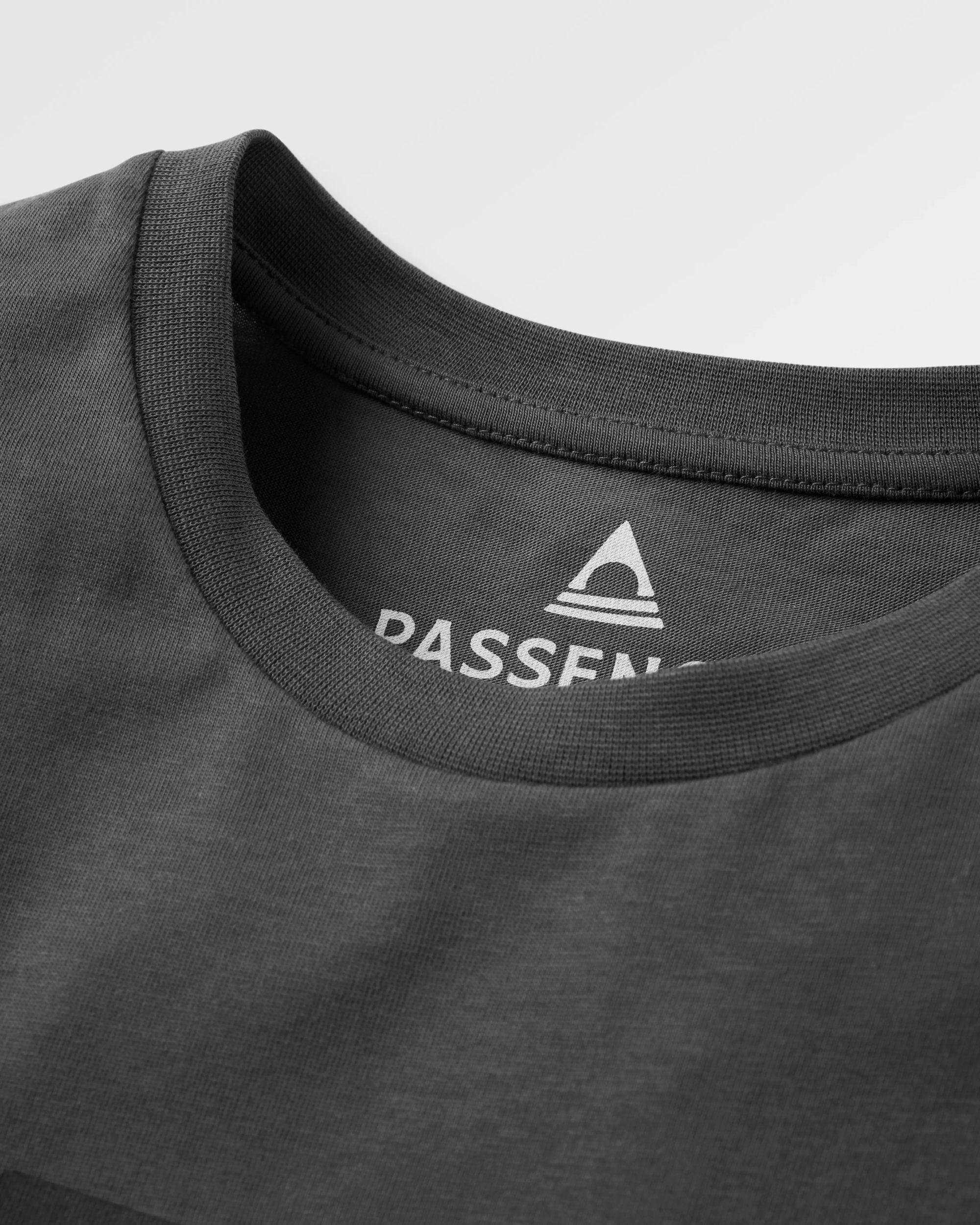 Waves & Trees Organic Cotton T-Shirt - Charcoal - Flatlay