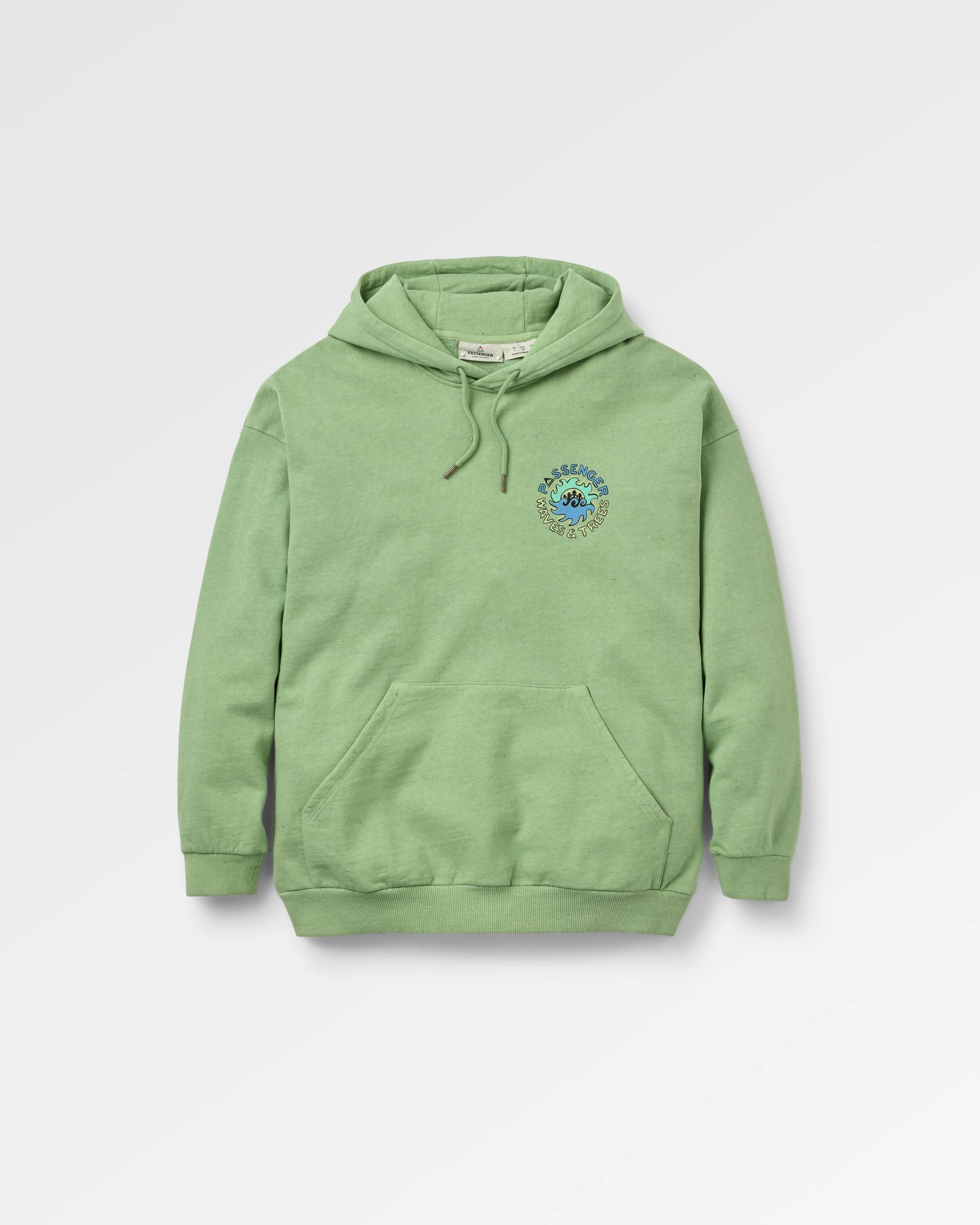 Dune Oversized Hoodie - Stem Green Marl - Flatlay