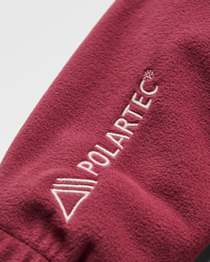 Ayla Micro Polartec® Hooded Fleece - Maroon - Flatlay