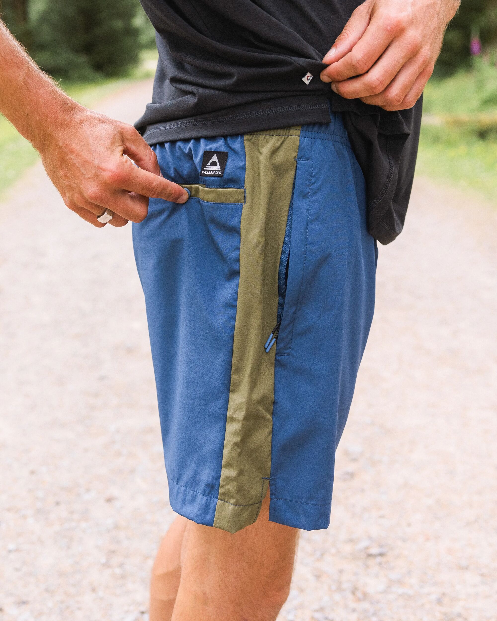 Swift Recycled Trail Short - Dark Denim - Lifestyle