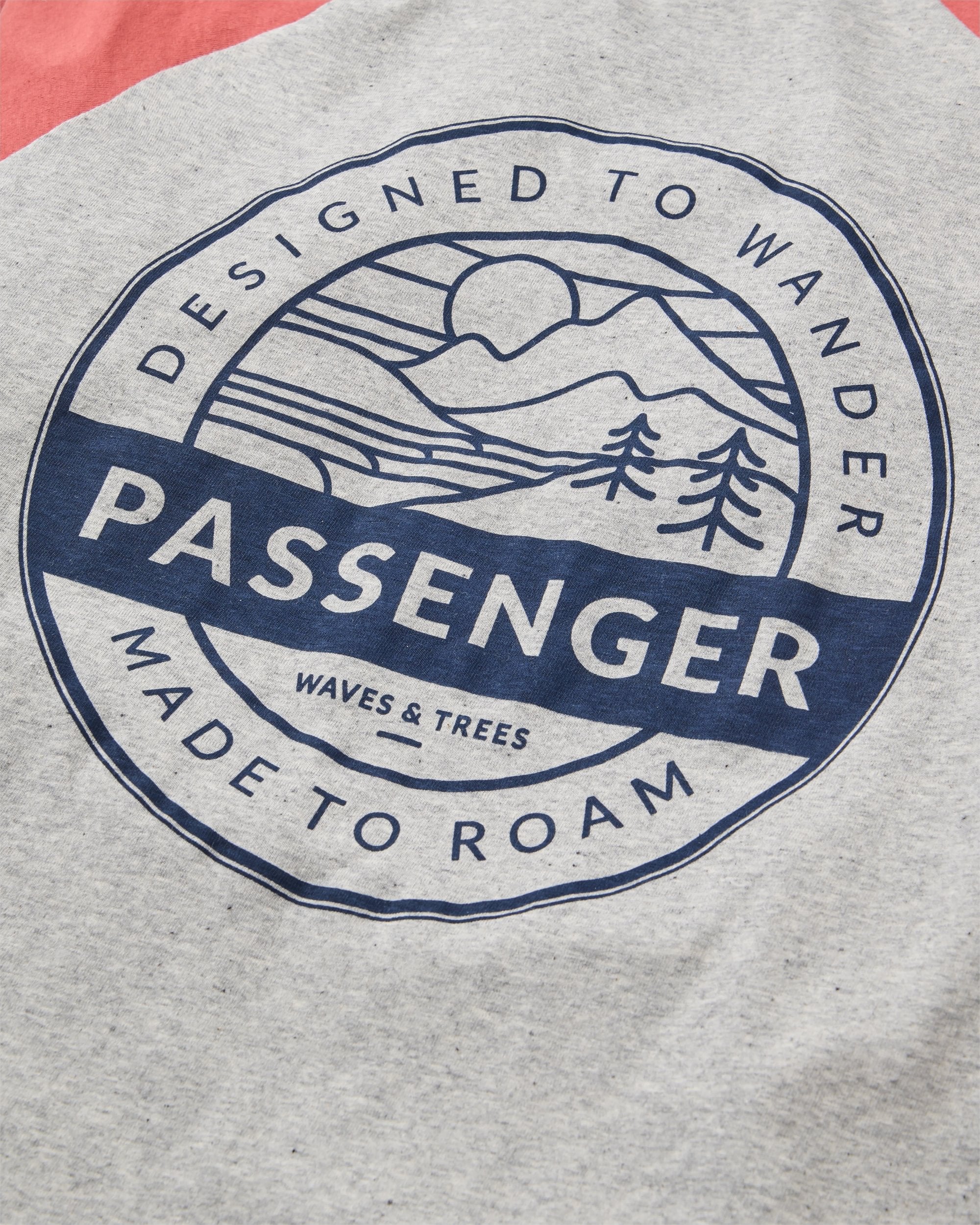 Odyssey Raglan LS T-Shirt - Redwood/Grey Marl - Flatlay