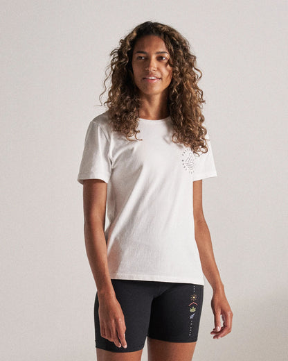 Remote Recycled Cotton T-Shirt - White - Studio Model