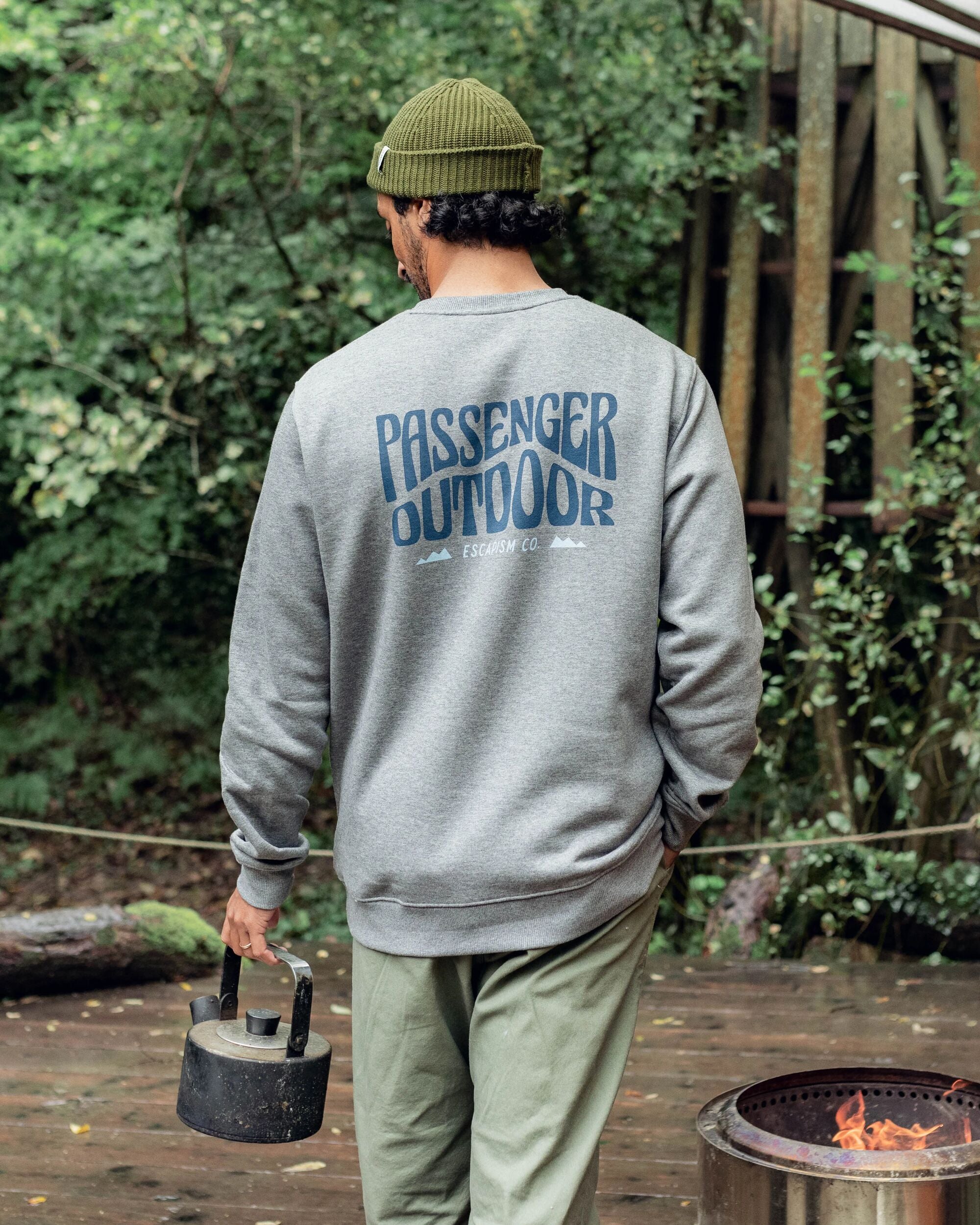 Yuca Recycled Cotton Sweatshirt - Dark Grey Marl - Lifestyle