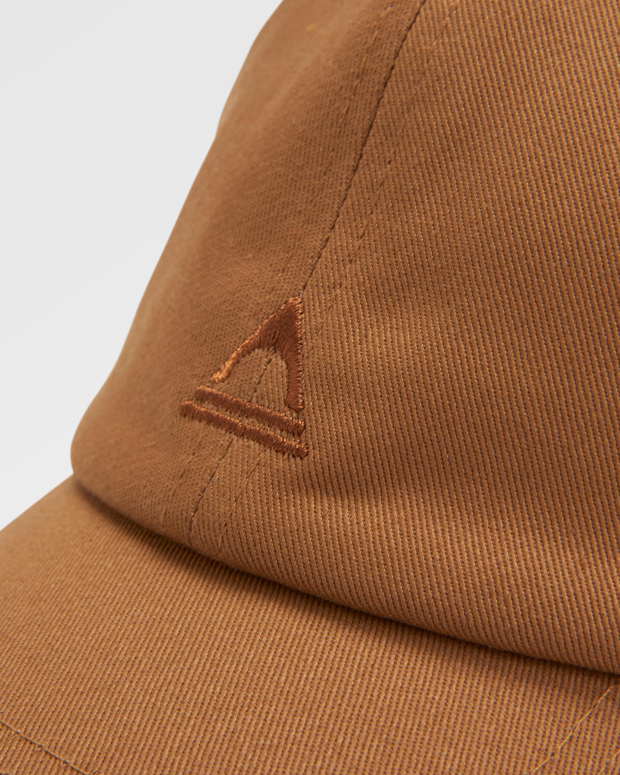 Classic Recycled Cotton 6 Panel Cap - Toffee - Flatlay