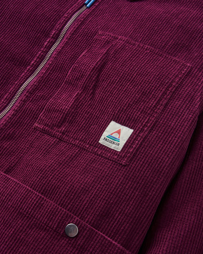 Harvest Organic Cotton Cord Overshirt - Fig - Flatlay