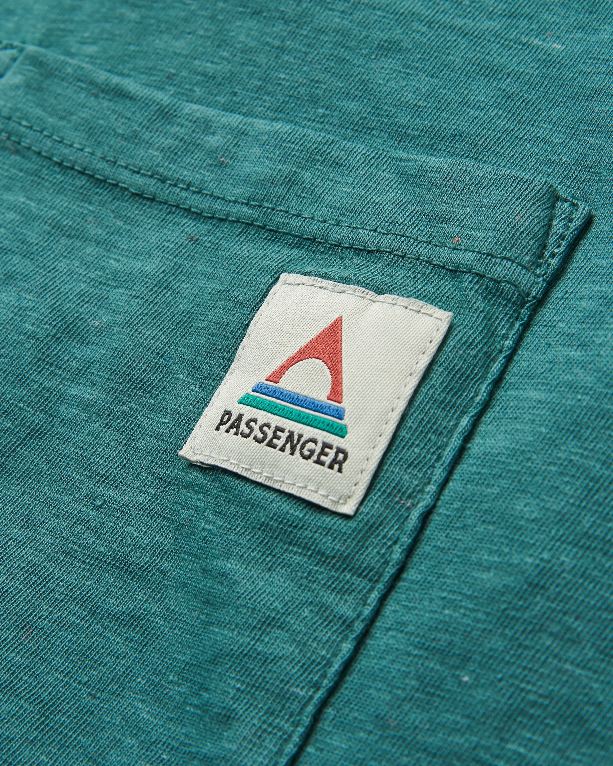 Heritage Recycled Relaxed Fit T-Shirt - Deep Ocean Marl - Flatlay