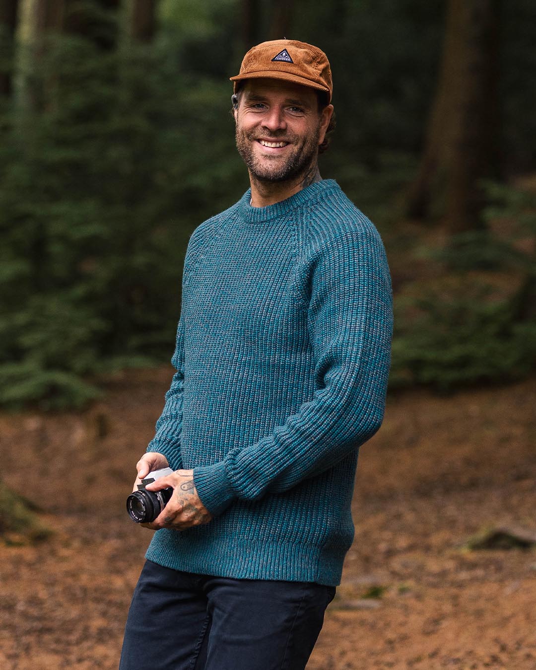 Fog Recycled Knitted Jumper - Deep Teal