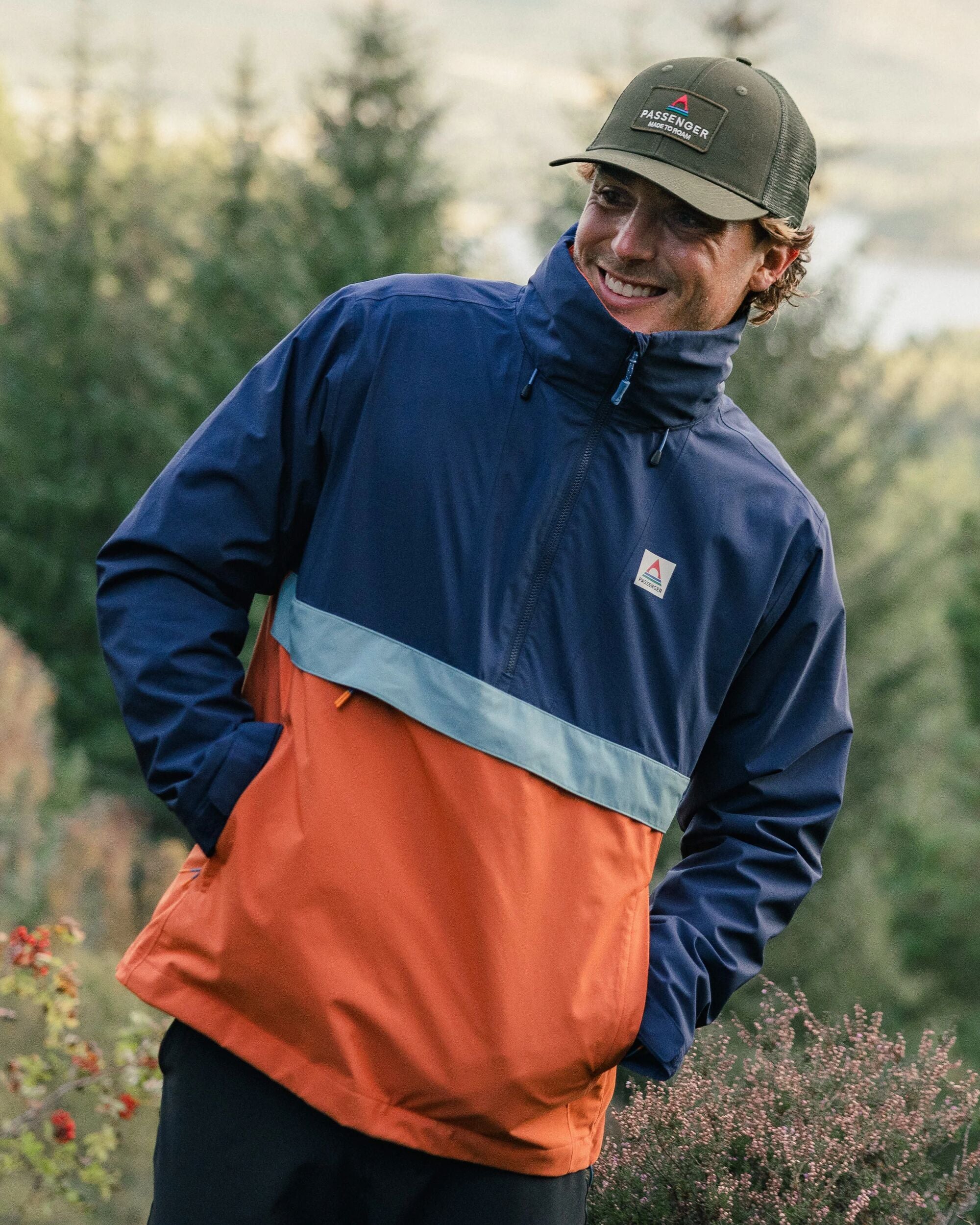 Diablo Recycled Waterproof Anorak - Rich Navy - Lifestyle
