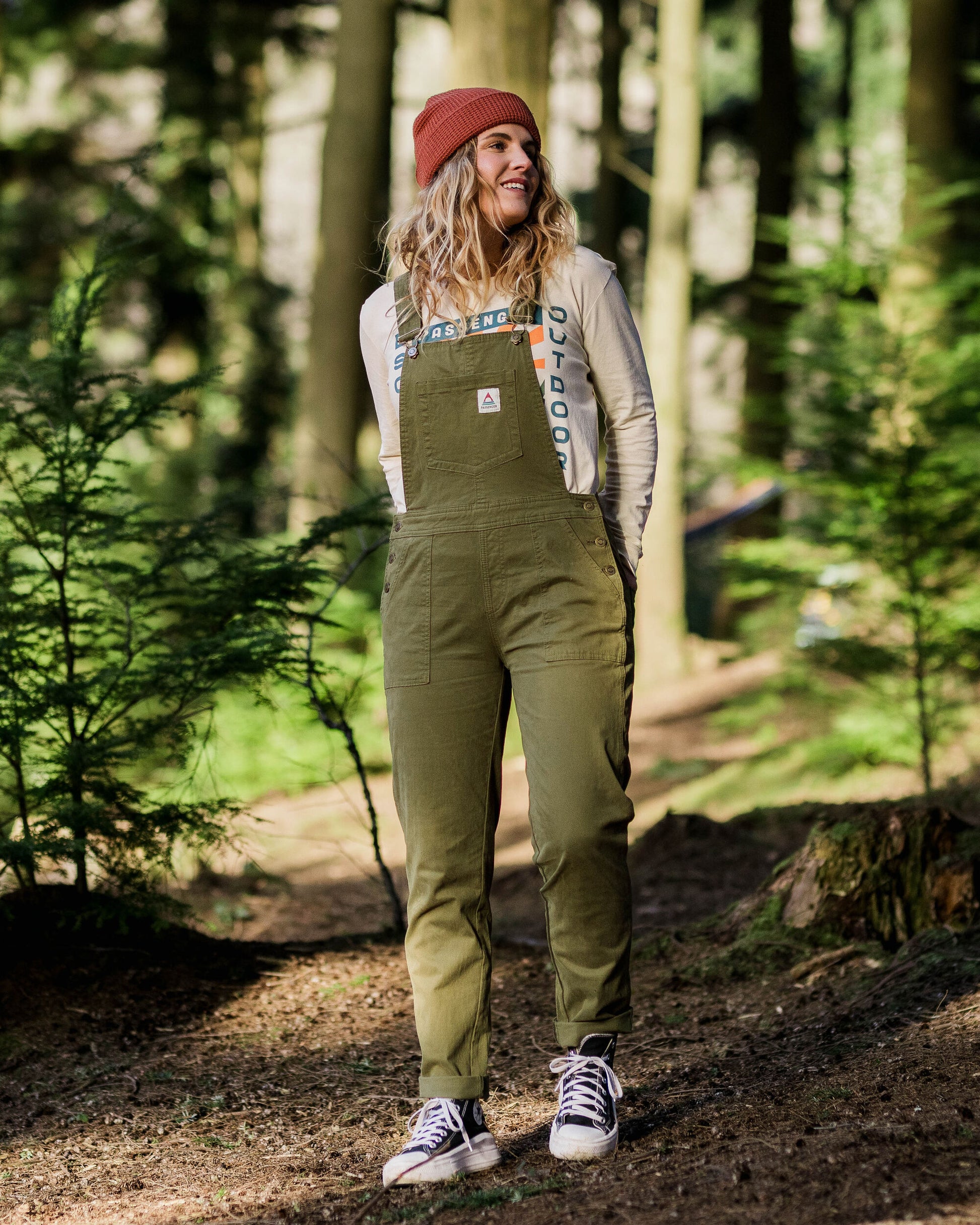 Roamist Organic Cotton Dungarees - Khaki