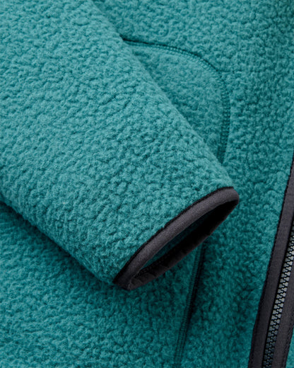 Offgrid Full Zip Sherpa Fleece - Deep Ocean - Flatlay