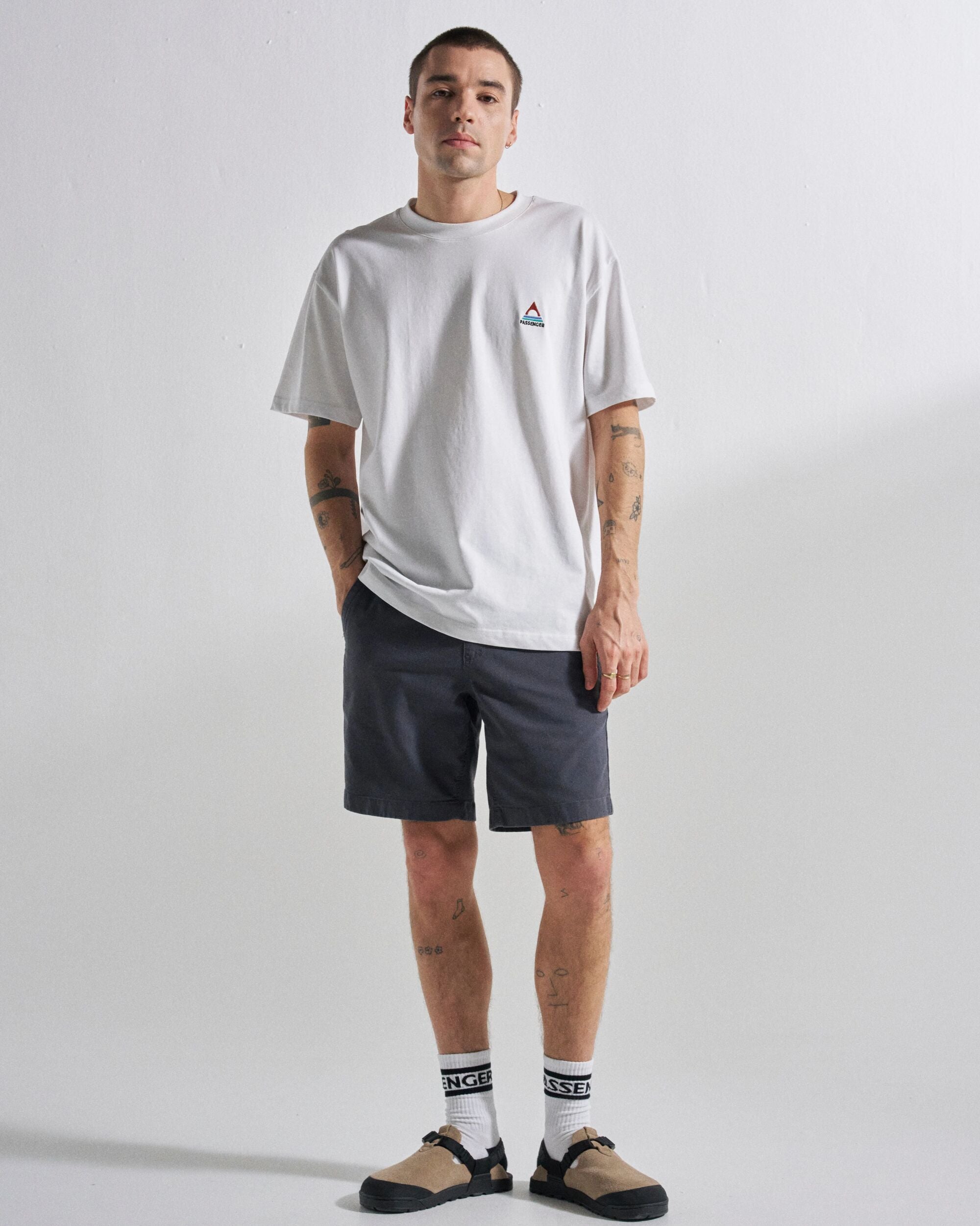 Drifter Organic Cotton Short - Charcoal - Studio Model