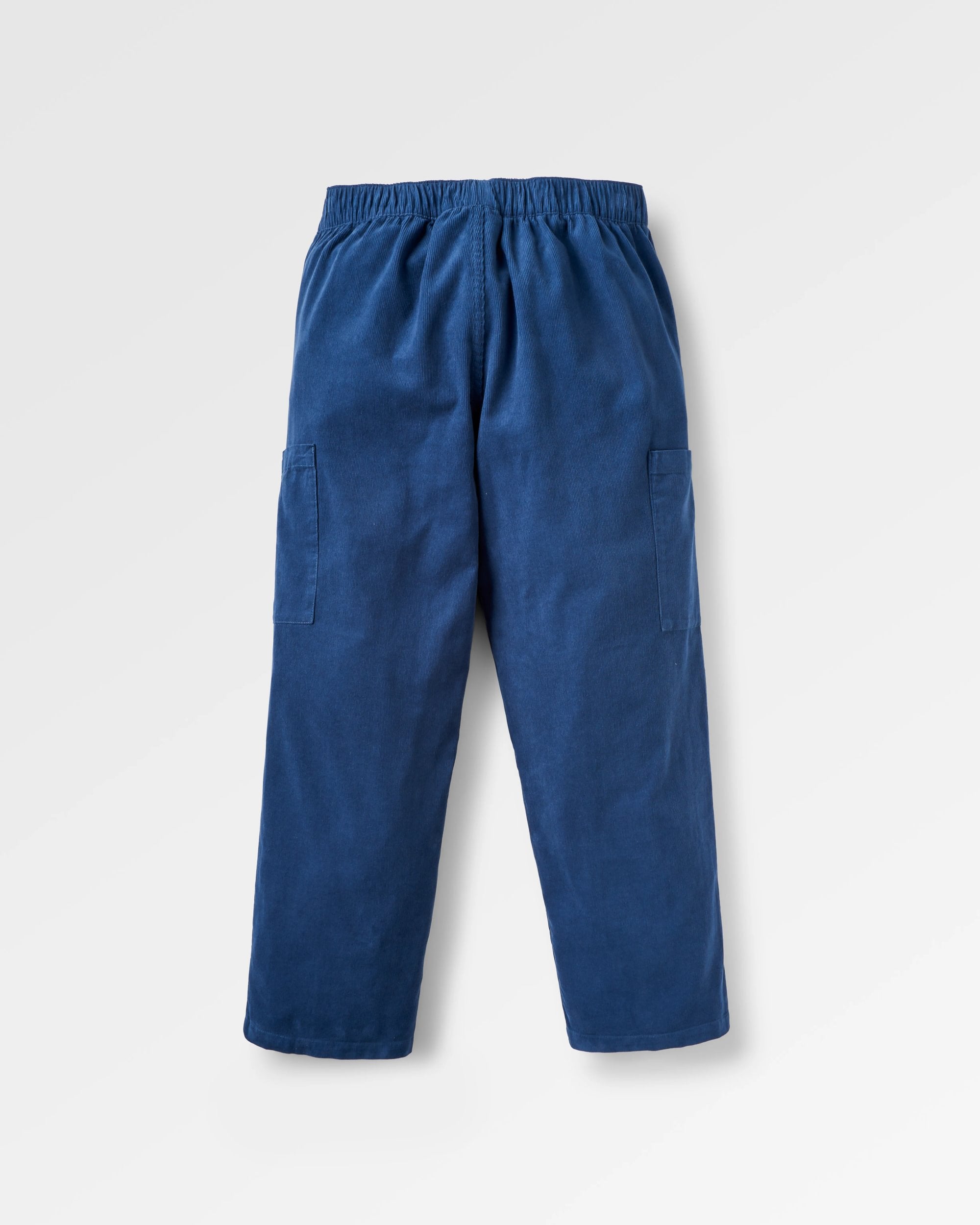 Someday Organic Cotton Corduroy Trouser - Dark Denim - Flatlay