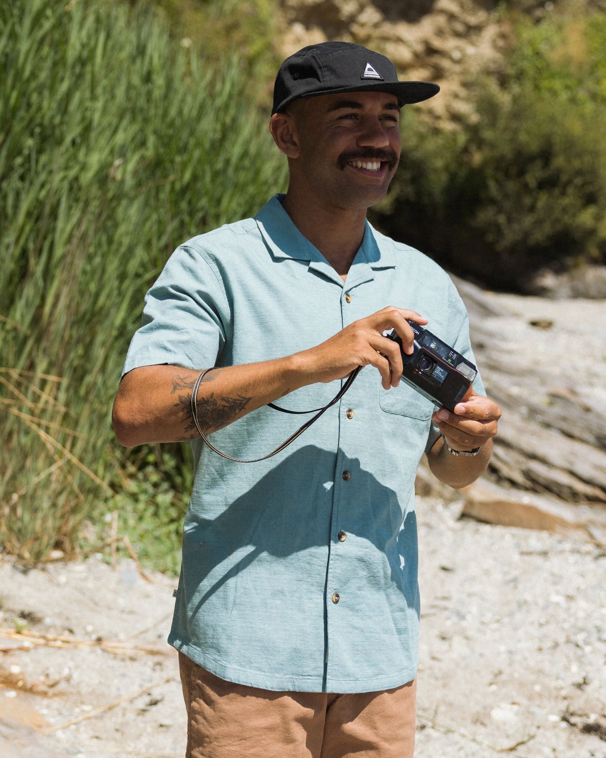 Cove Organic Cotton Textured Shirt - Arctic - Lifestyle