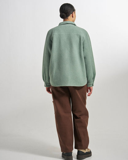Rappel Sherpa Oversized Shirt - Pistachio - Studio Model