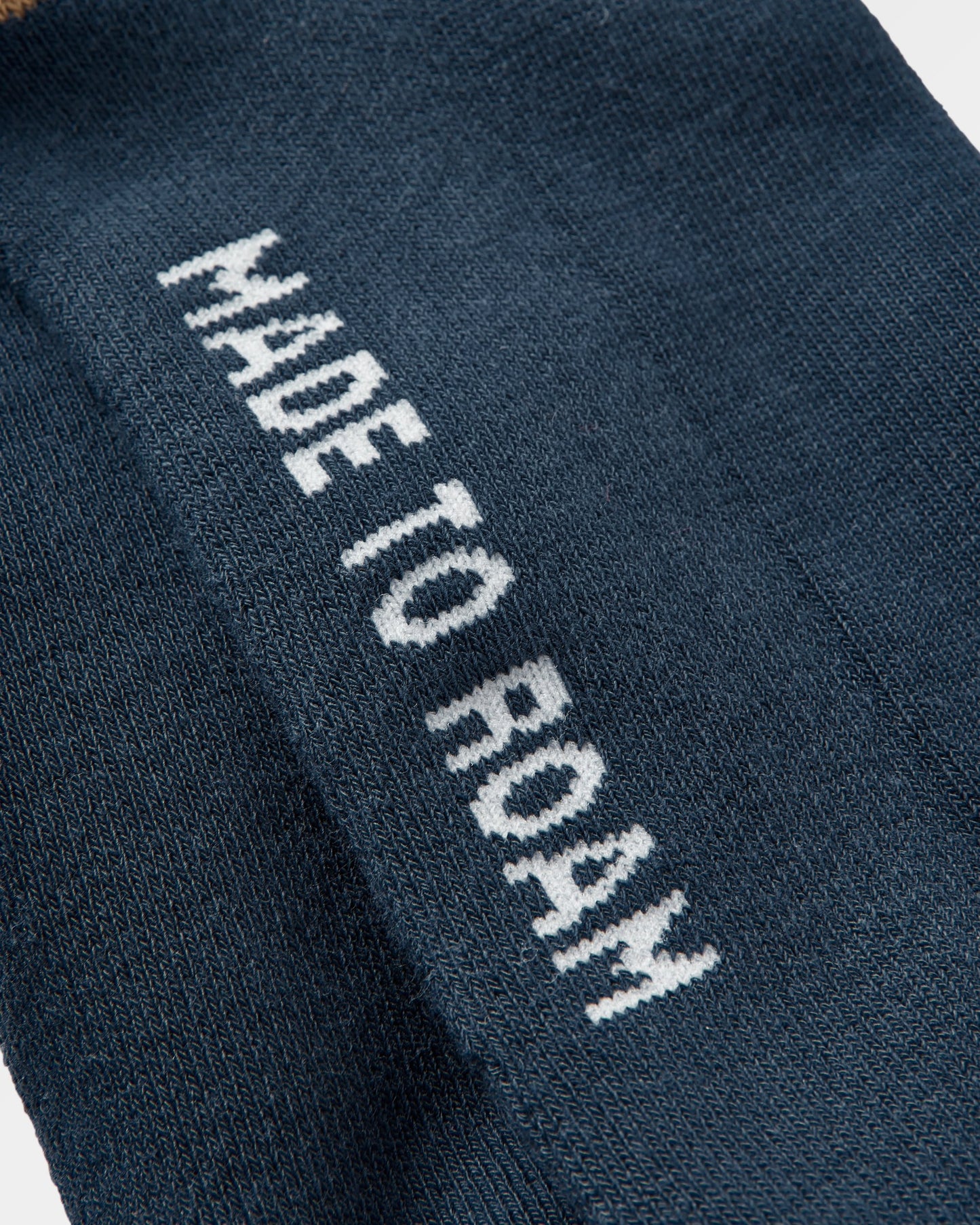 Organic Midweight Crew Socks - Rich Navy - Flatlay