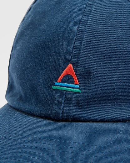 Classic Organic Cotton 6 Panel Cap 2.0 - Rich Navy - Flatlay