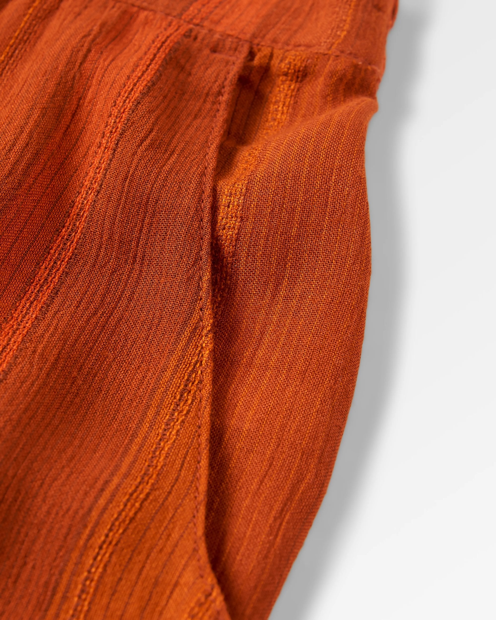 Someday Woven Trouser - Ember Orange Stripe - Flatlay