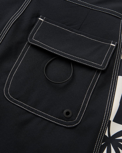 Rialto Boardshort - Black - Flatlay