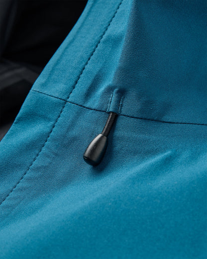 Five Season Recycled Waterproof Jacket - Tidal Blue - Flatlay