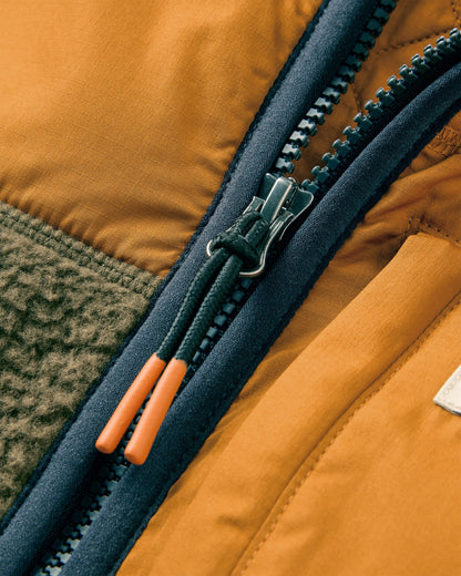 Offgrid Recycled Sherpa Fleece Vest - Dark Olive - Flatlay