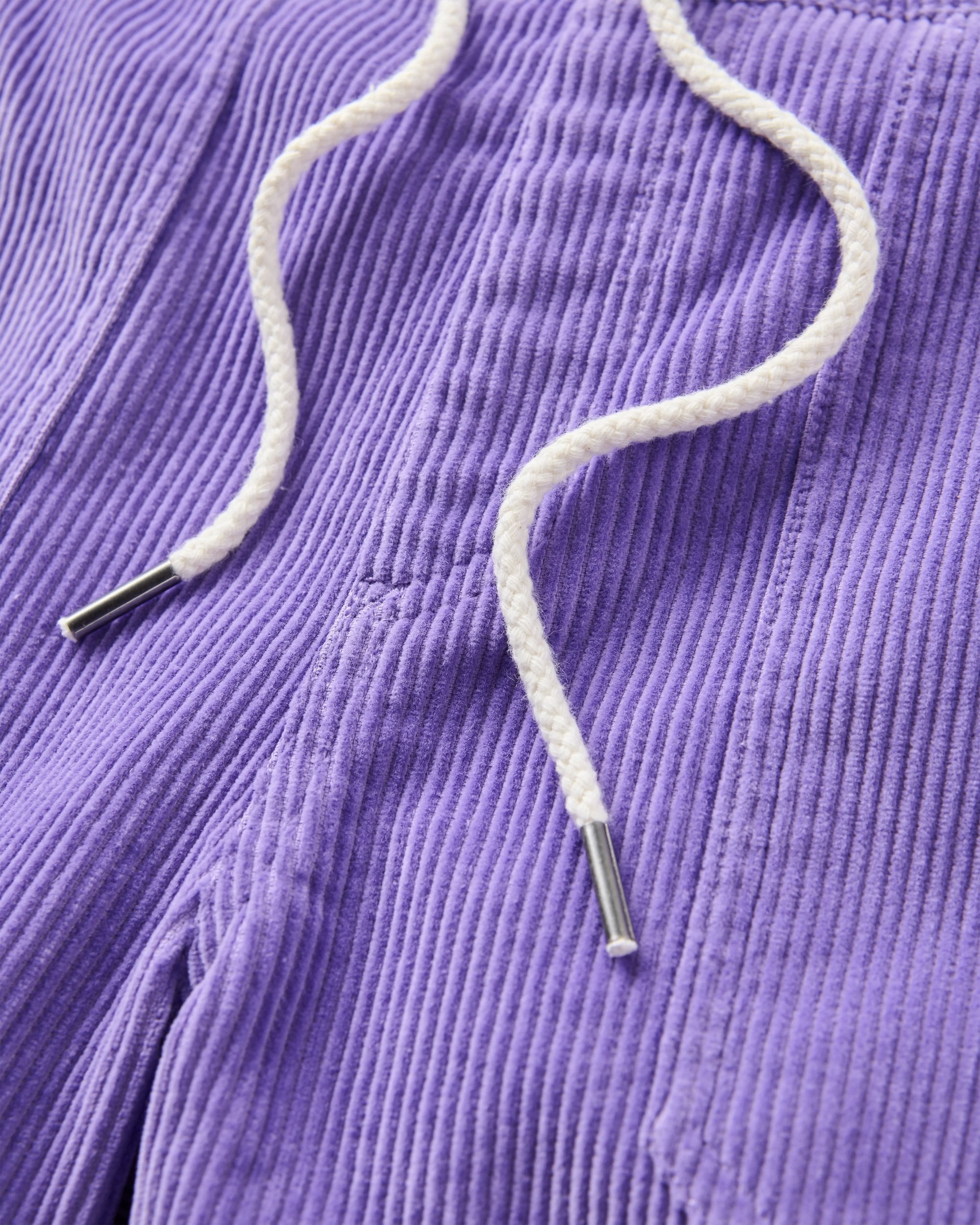 Avian Organic Cord Short - Retro Purple - Flatlay