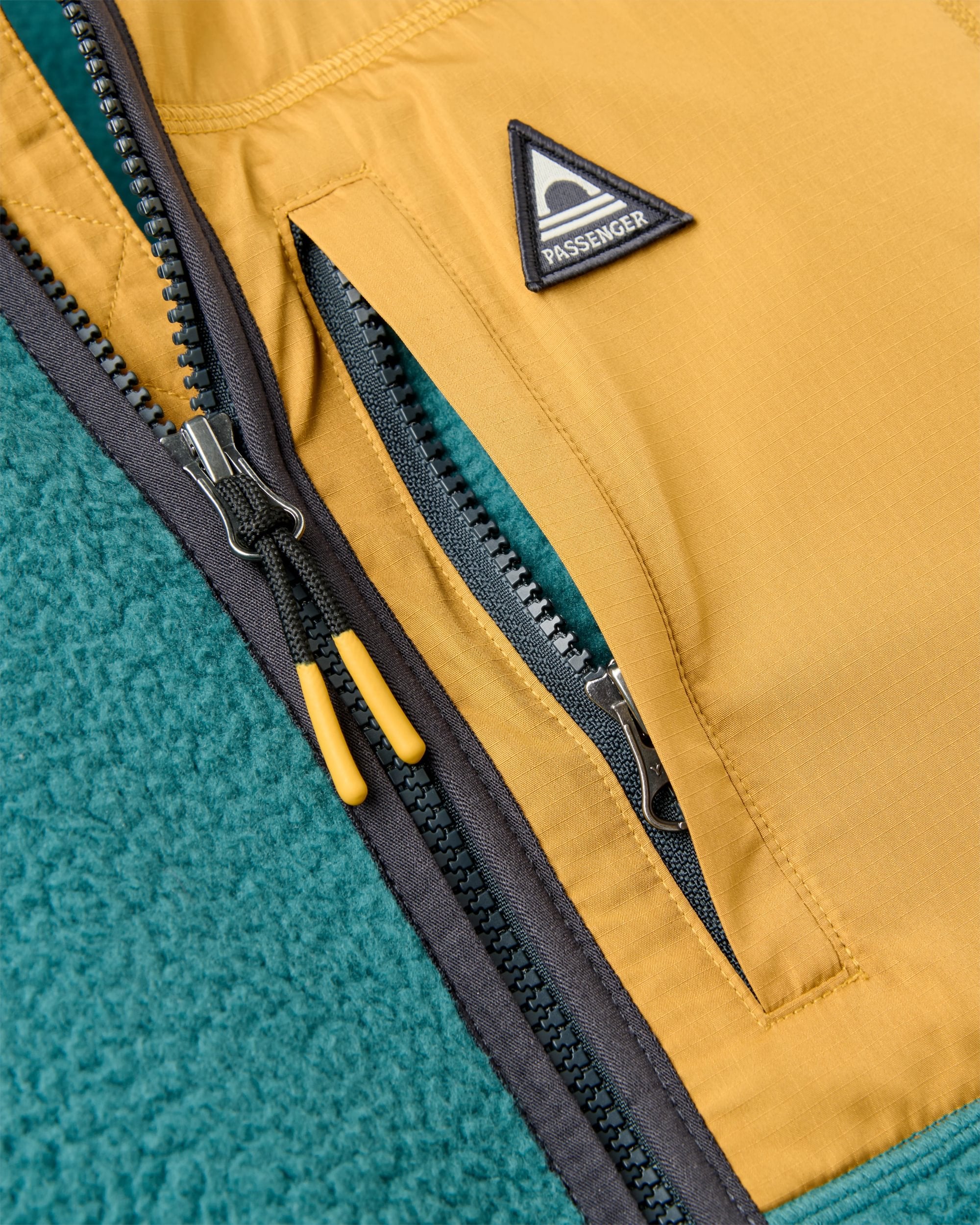 Offgrid Full Zip Sherpa Fleece - Deep Ocean - Flatlay