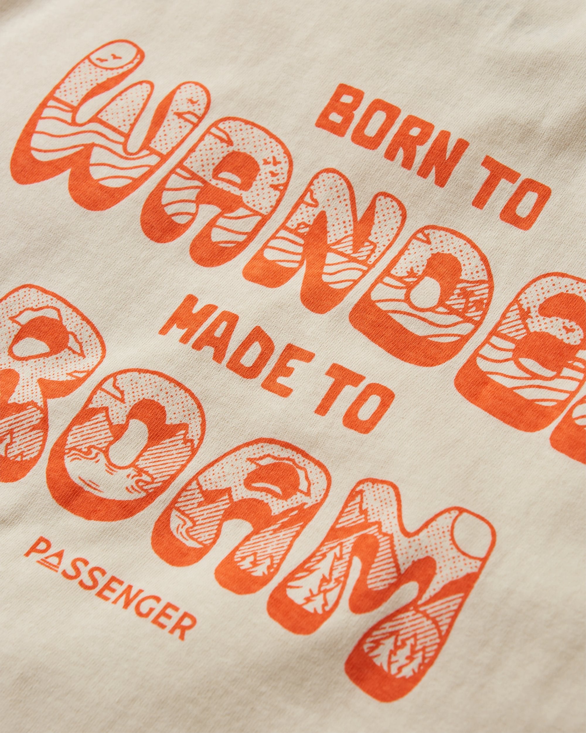 Woodcut Recycled Cotton T-Shirt - Birch - Flatlay