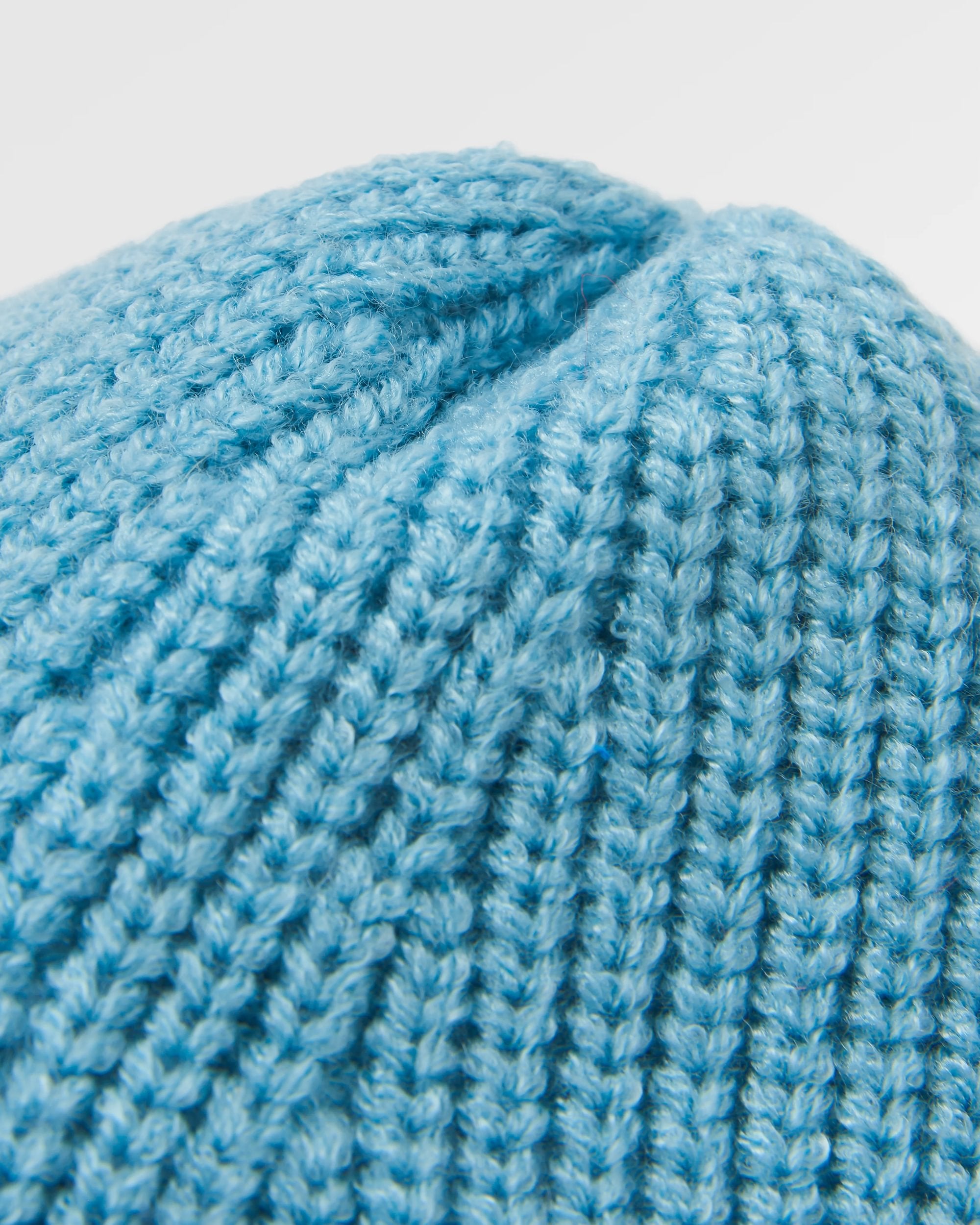 Compass Recycled Beanie - Retro Blue  - Flatlay