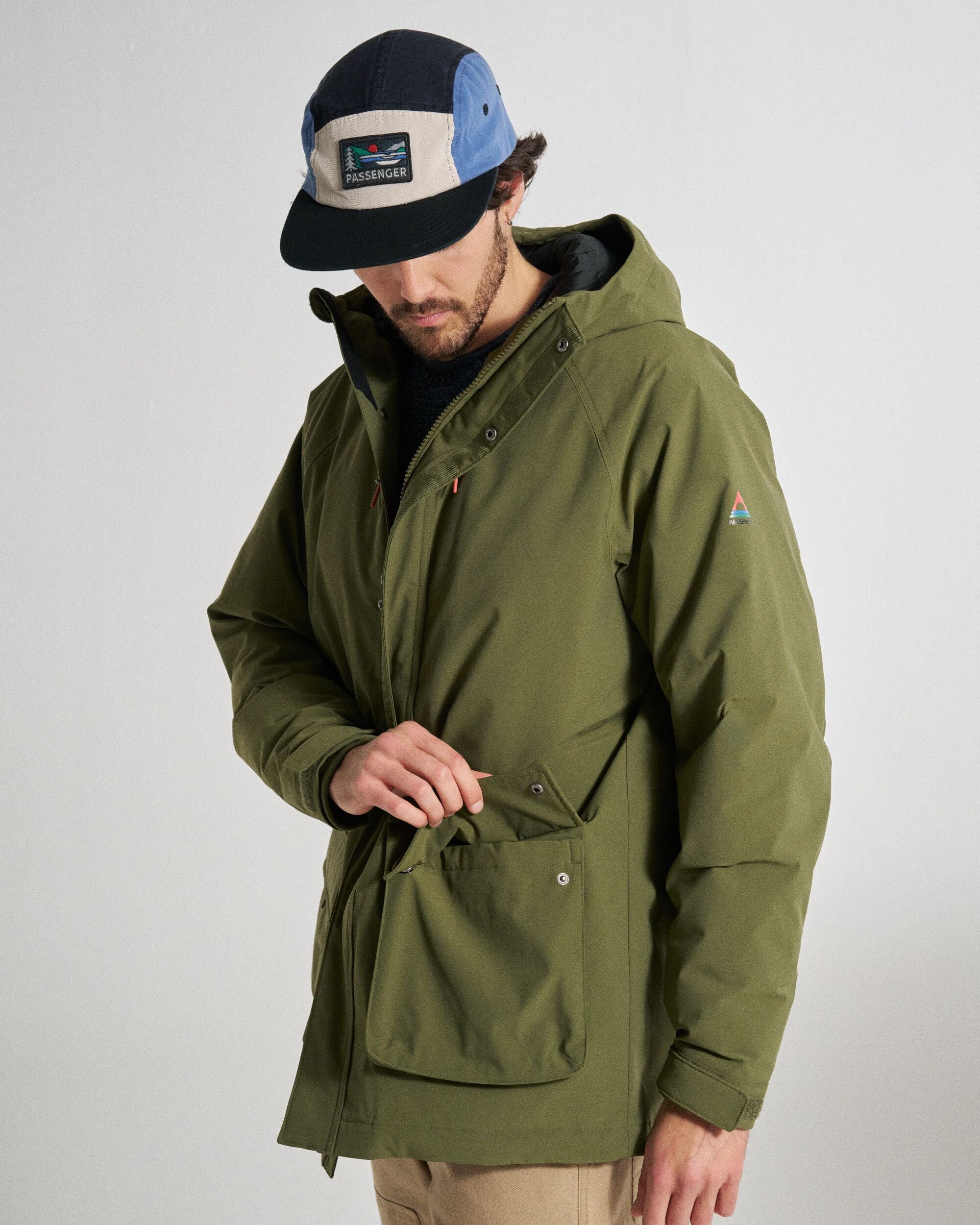 Baltic Recycled Insulated Parka - Khaki - Studio Model