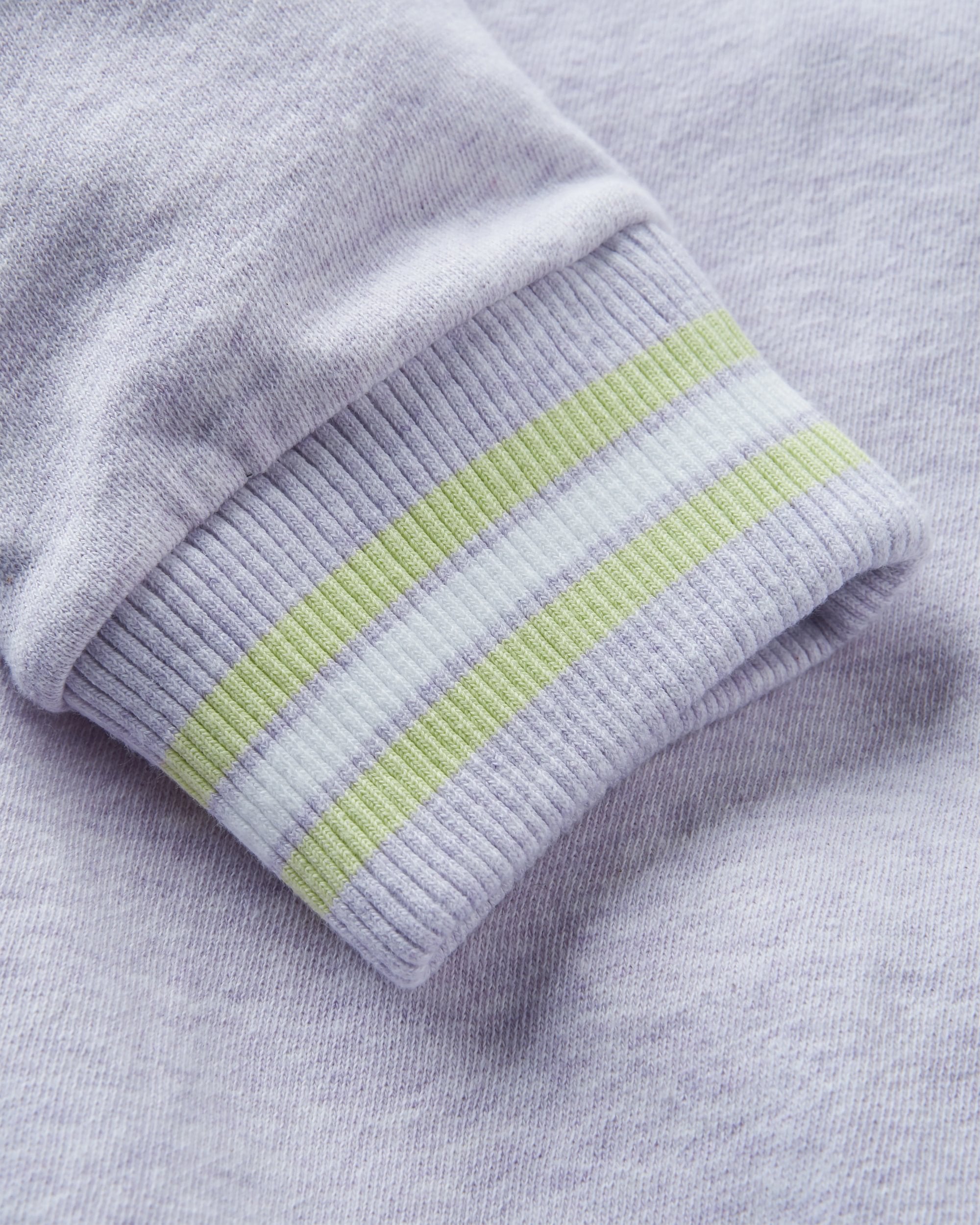 Fade Organic Cotton Sweatshirt - Lilac Mist Marl - Flatlay