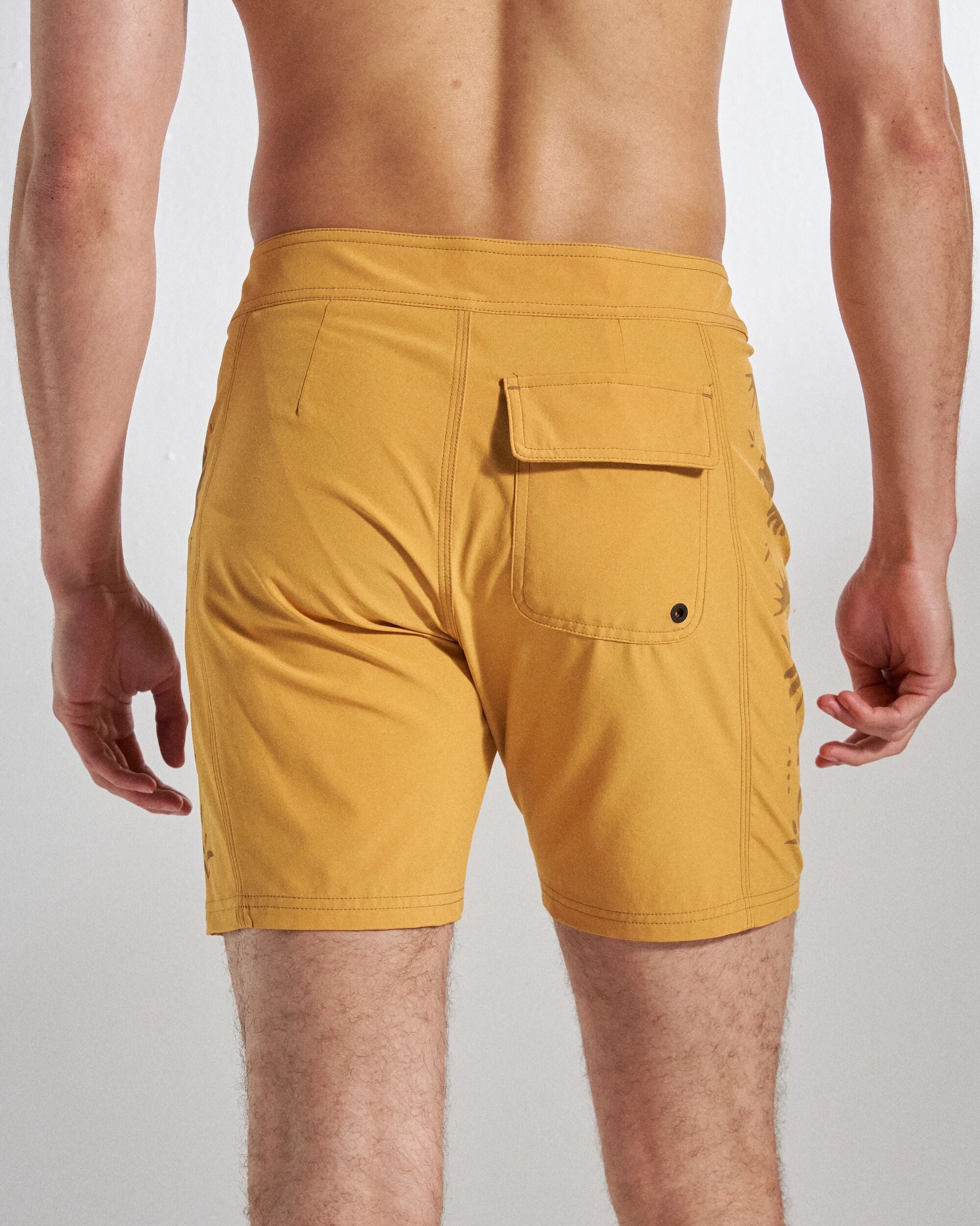 Rialto 16" Boardshort - Spruce Yellow - Studio Model