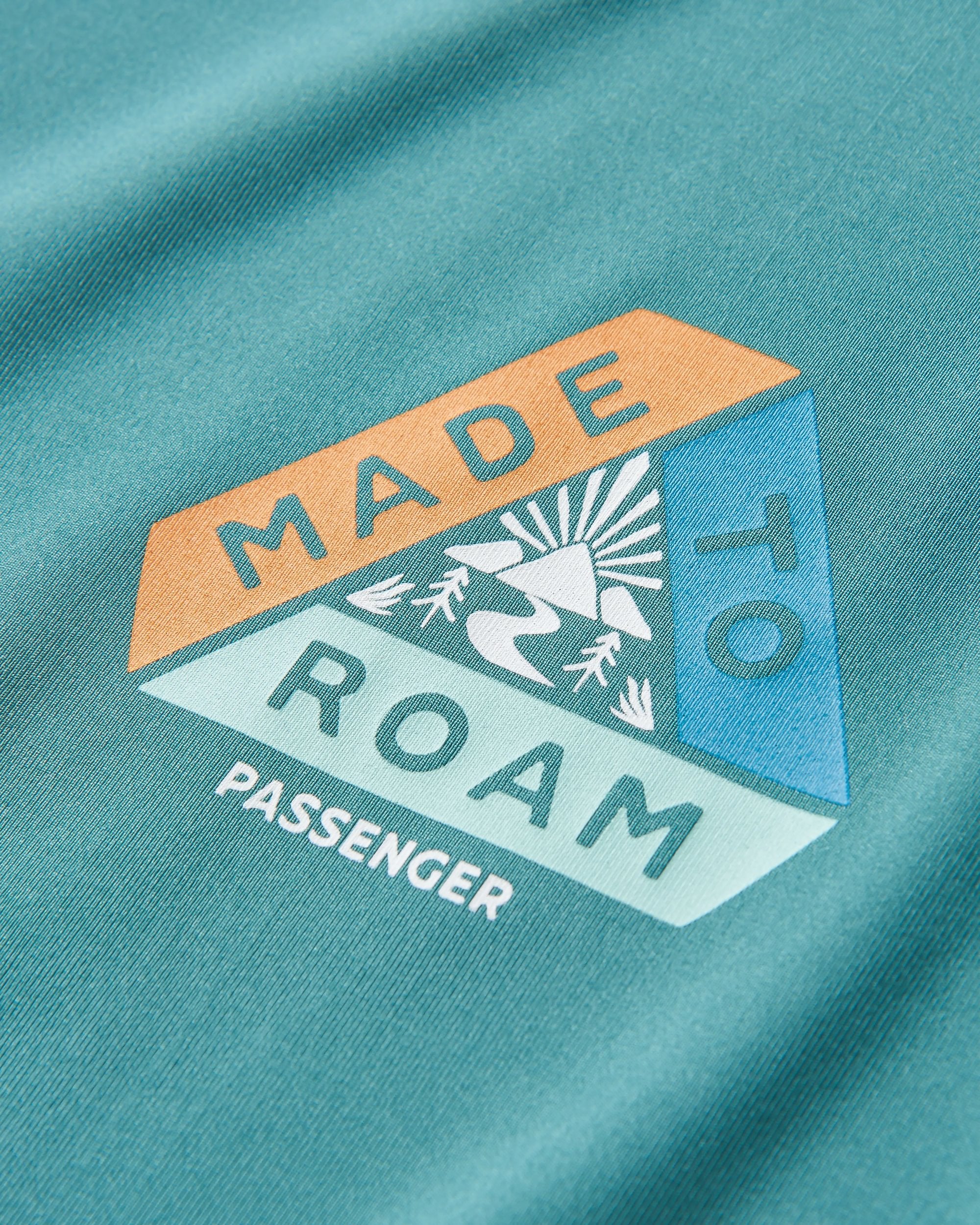 Classic Active Recycled T-Shirt - Deep Sea - Flatlay