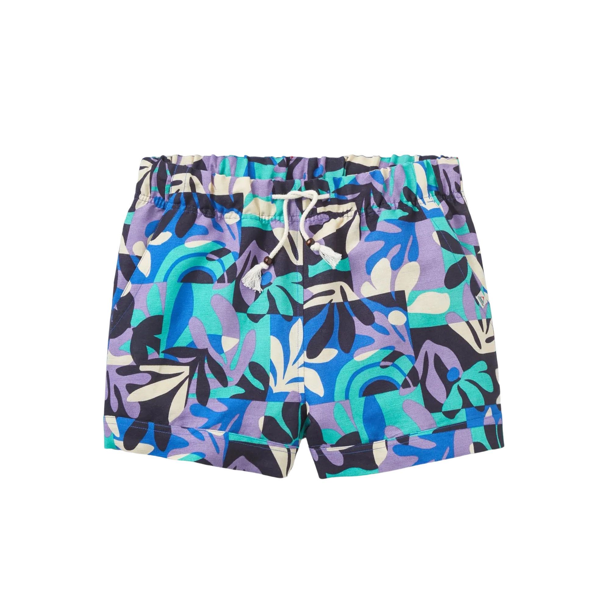 Santosa Woven Short - Mountain Foliage Purple