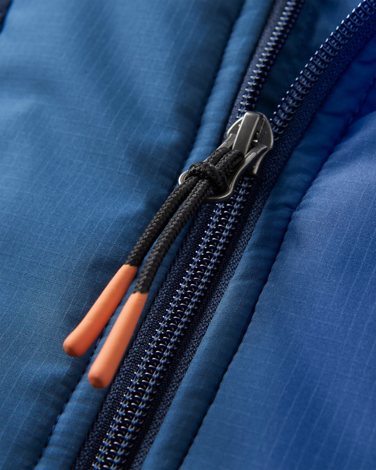 Woodland Hoodless Recycled Polar Fleece - Rich Navy/Sunset Orange