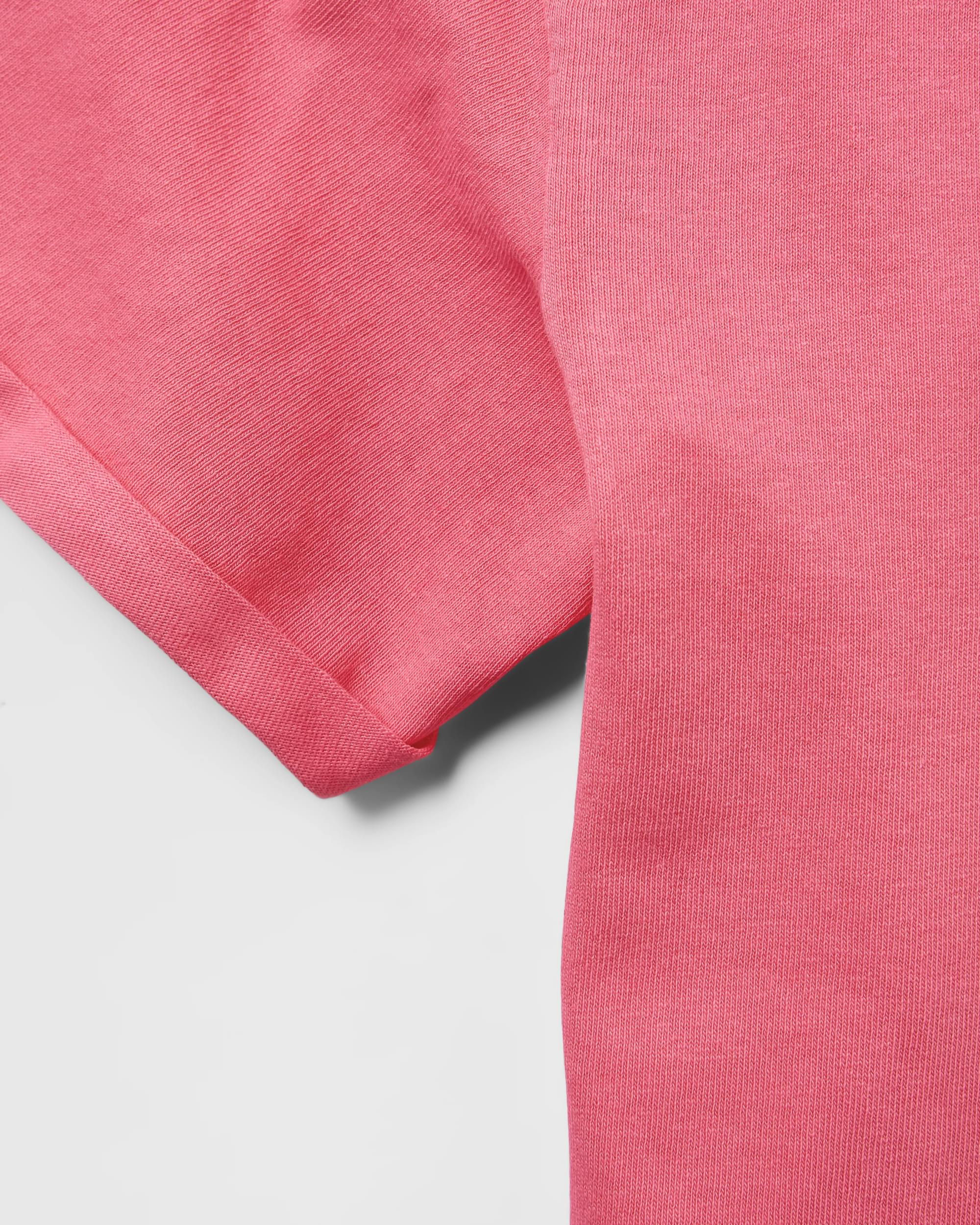 Live Wild Recycled Cotton T-Shirt - Soft Rose - Flatlay