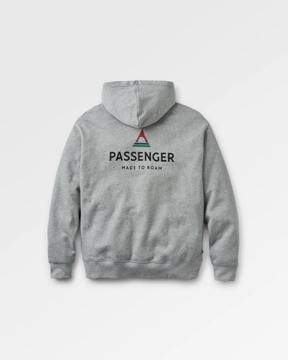 Passenger Relaxed Fit Hoodie - Grey Marl - Flatlay
