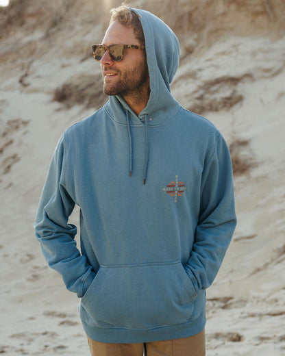 Oar Recycled Cotton Hoodie - Provincial Blue