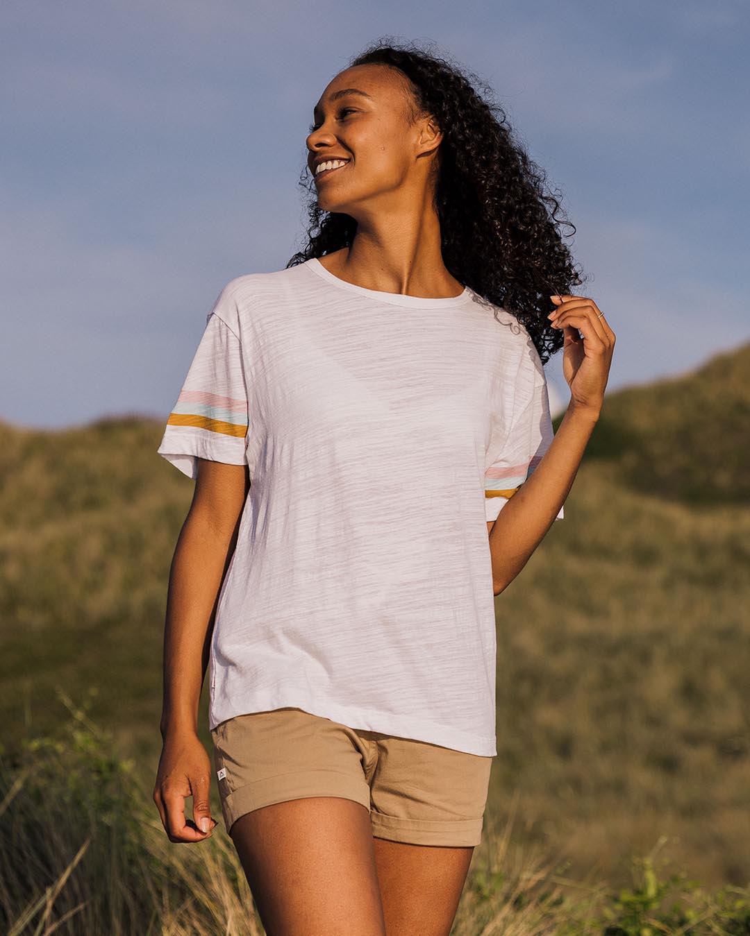 Poinsettia Recycled Cotton T-Shirt - White