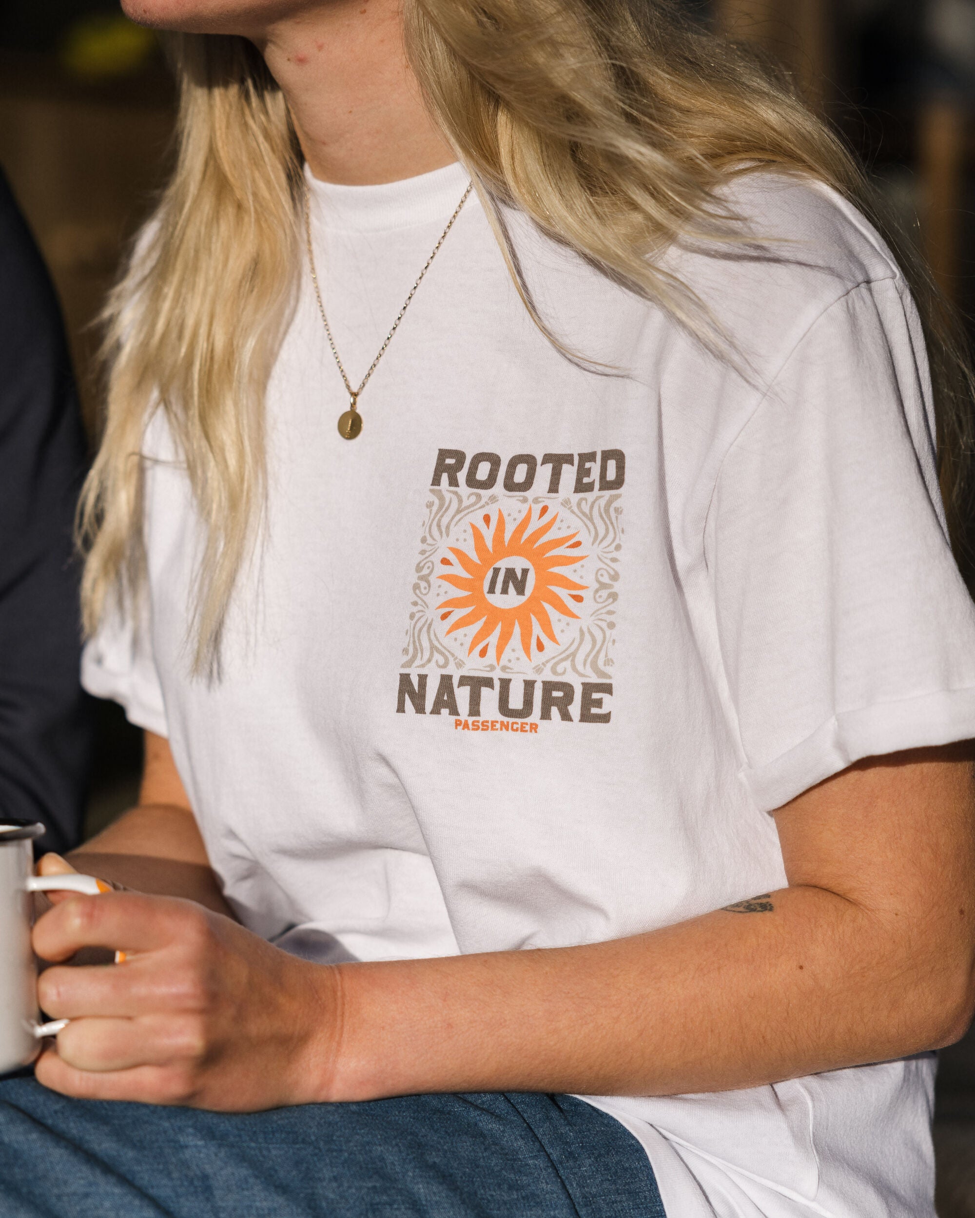 Rooted In Nature Recycled Cotton T-Shirt - White - Lifestyle - Female