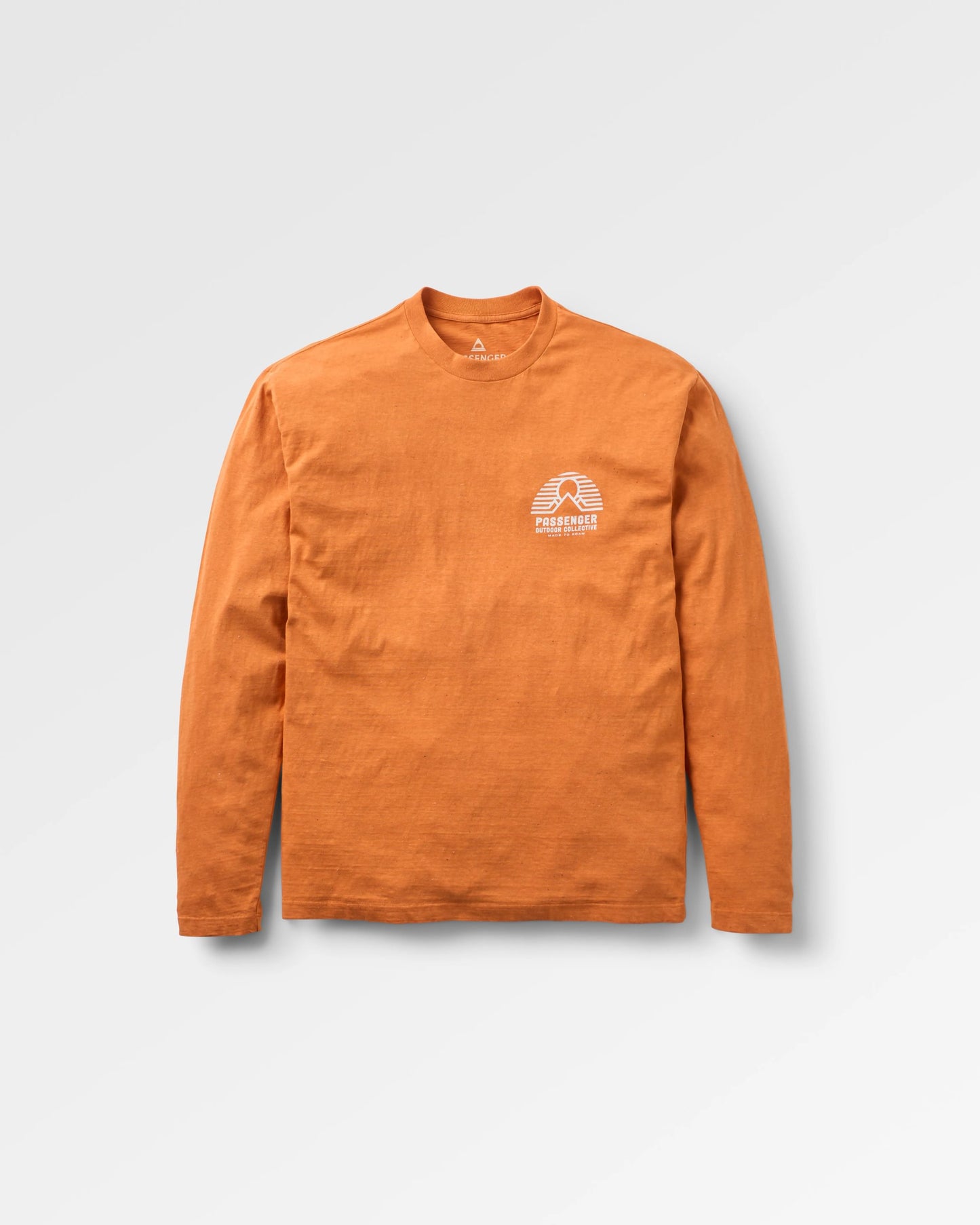 Elbio Relaxed Fit LS T-Shirt - Sunset Orange Marl - Flatlay