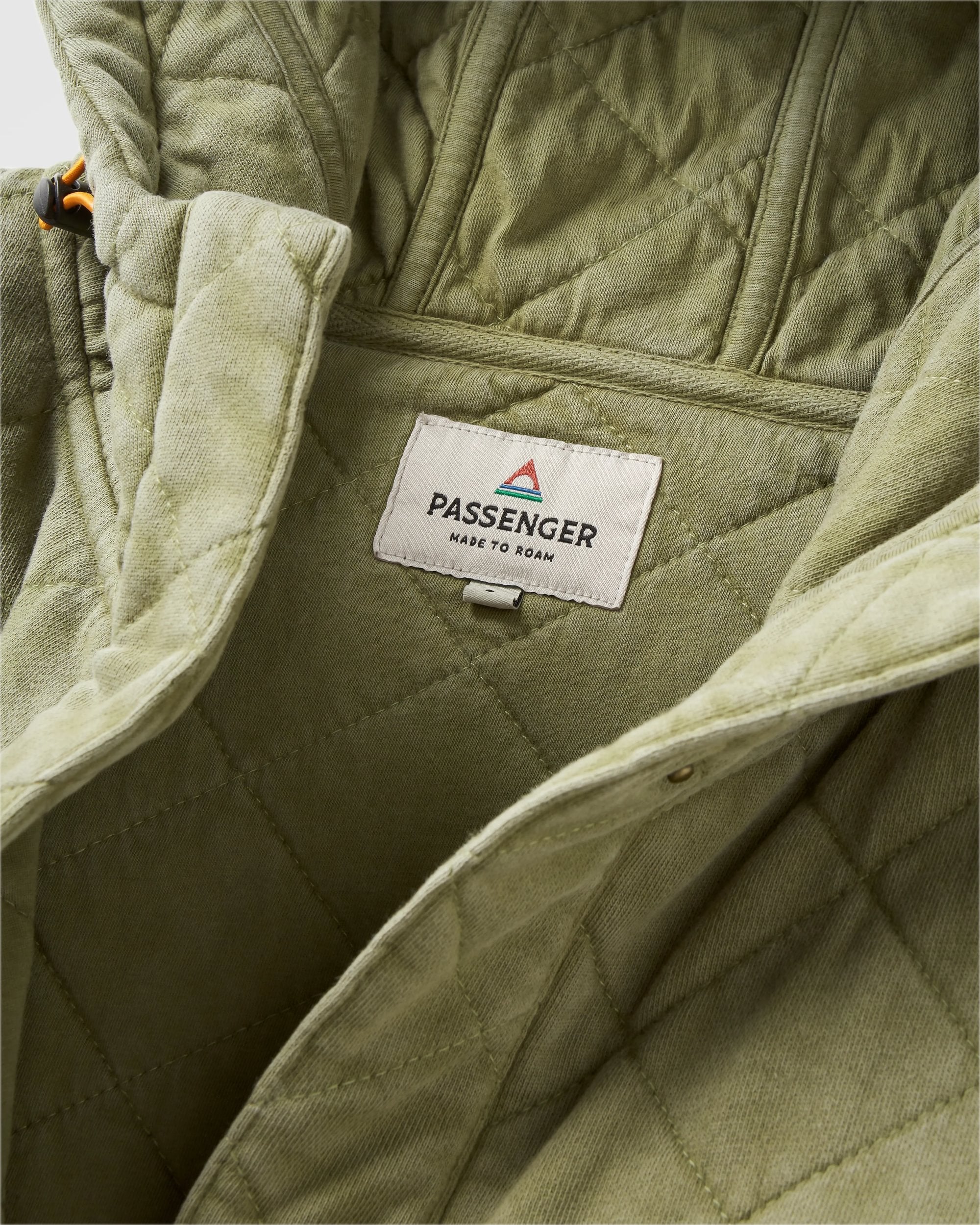 Clementine Recycled Quilted Vest - Khaki - Flatlay