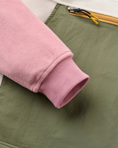 Alexander Hooded Polartec® Fleece - Dusty Olive/White Sand - Flatlay