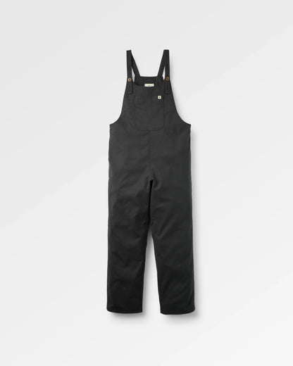 Meadows Cotton Dungarees - Black - Flatlay