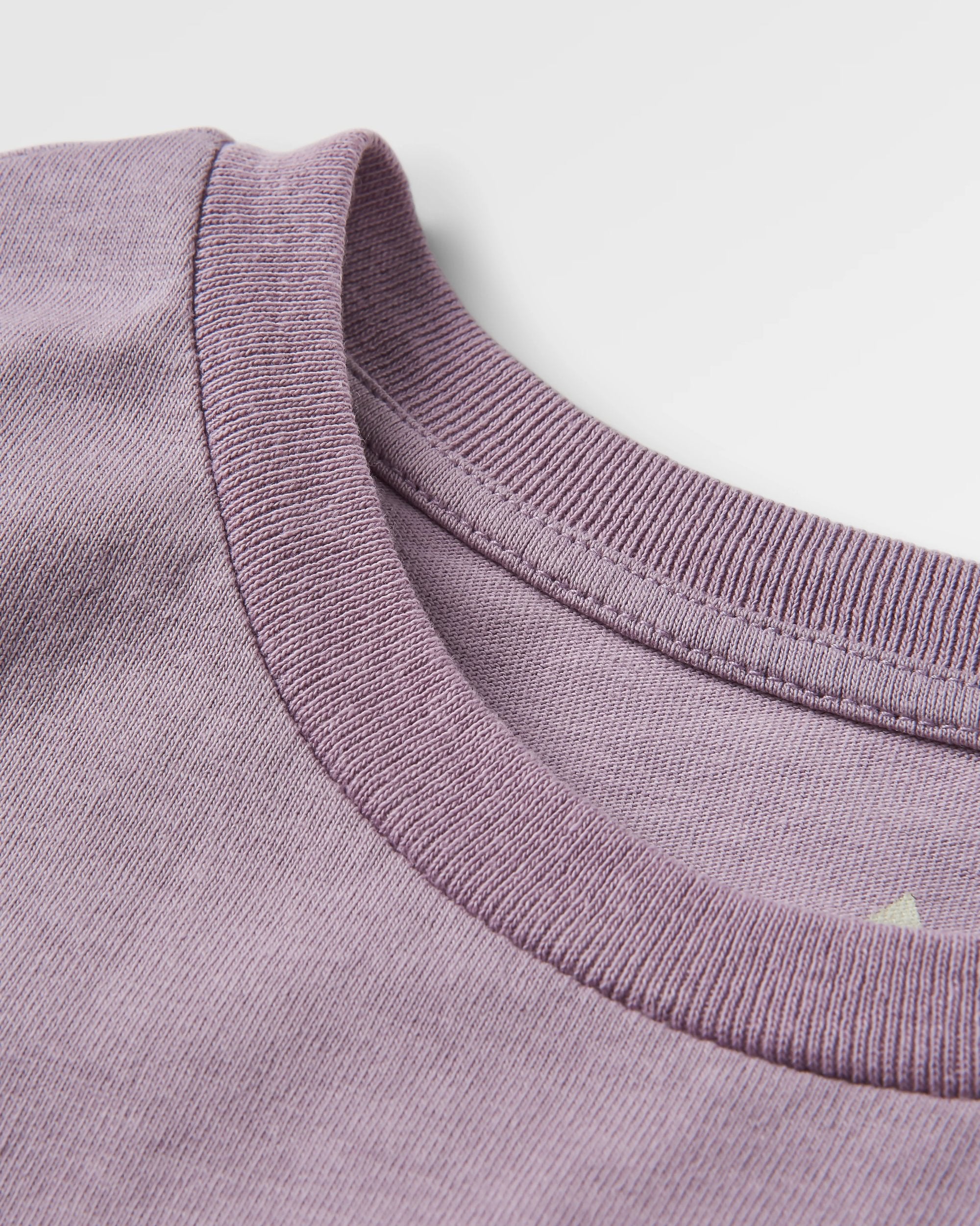 Escapism Recycled Cotton T-Shirt - Dusty Lilac - Flatlay