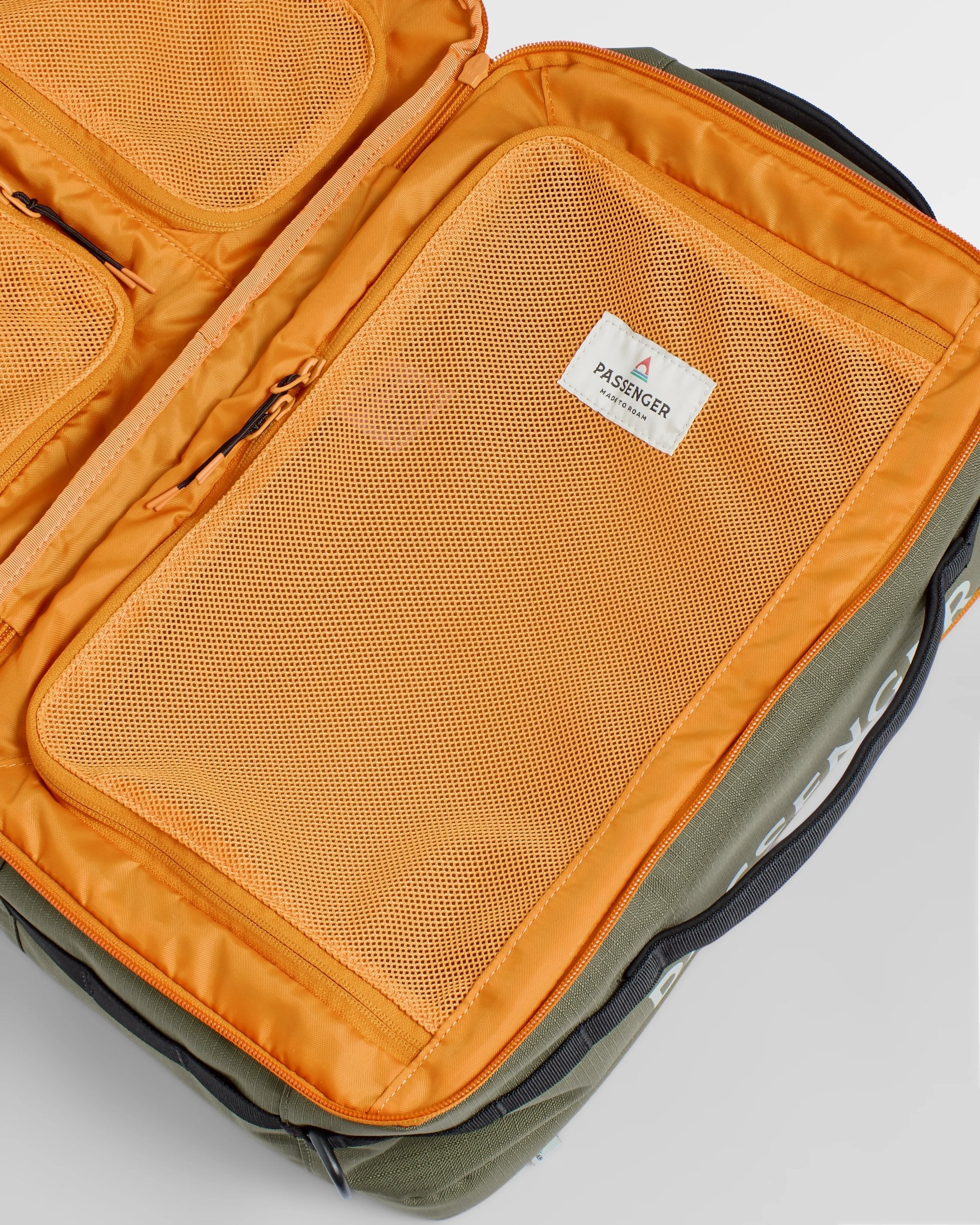 Wayfarer Recycled Backpack Duffel - Khaki - Flatlay