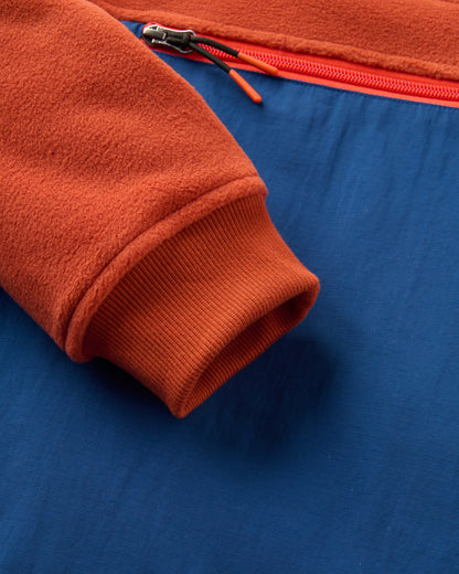 Alexander Hooded Polartec® Fleece - Dark Rust - Flatlay