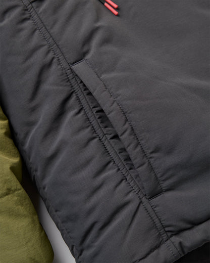 Oceanic Insulated Anorak - Faded Black/Khaki - Flatlay