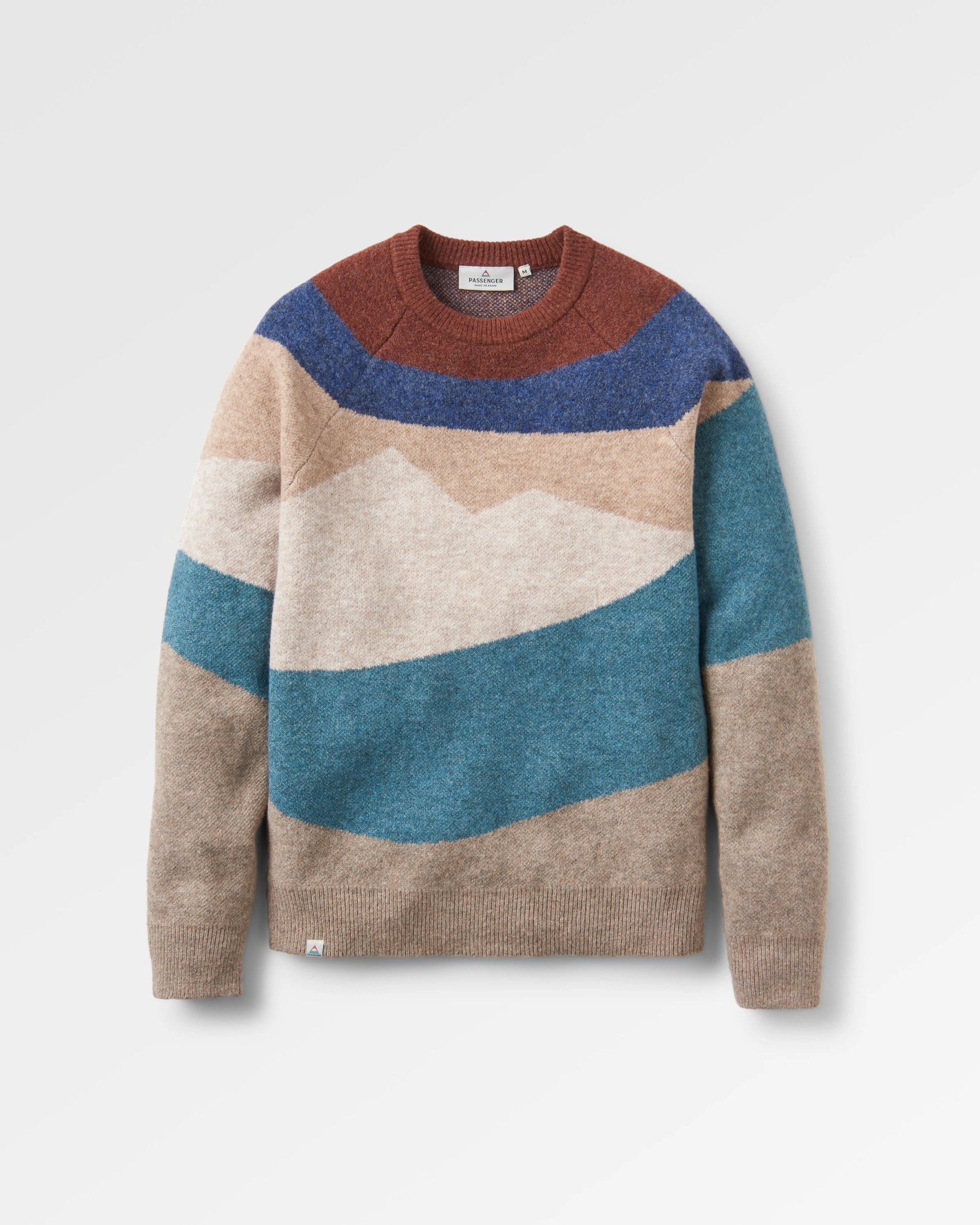 Panorama Knitted Jumper - Scenic Toffee - Flatlay