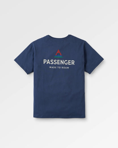 Passenger Recycled Cotton T-Shirt - Rich Navy - Flatlay