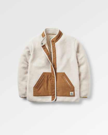 Clover Recycled Sherpa Fleece - Vintage White - Flatlay